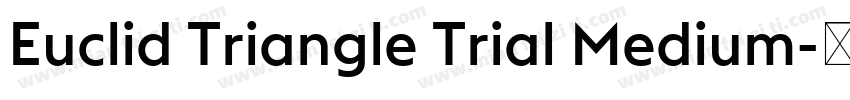 Euclid Triangle Trial Medium字体转换